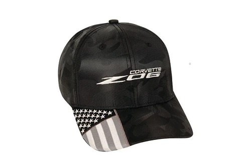 C8 Z06 Corvette American Flag Camo Black Hat