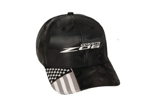 C8 Z06 Corvette American Flag Camo Black Hat