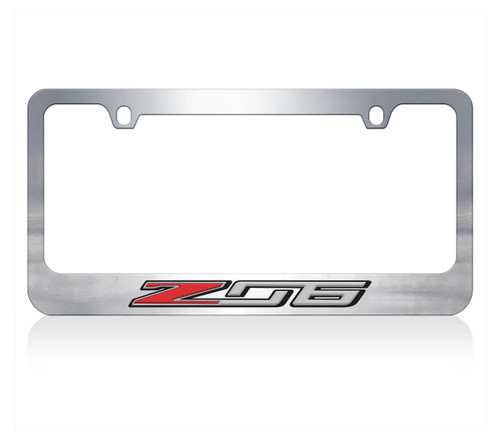 C7 Corvette Z06 Supercharged Black License Plate Frame | Corvette