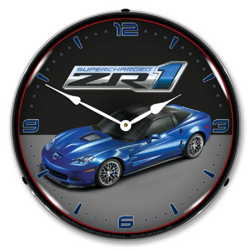 C6 ZR1 Supercharged Corvette LED Backlit Clock