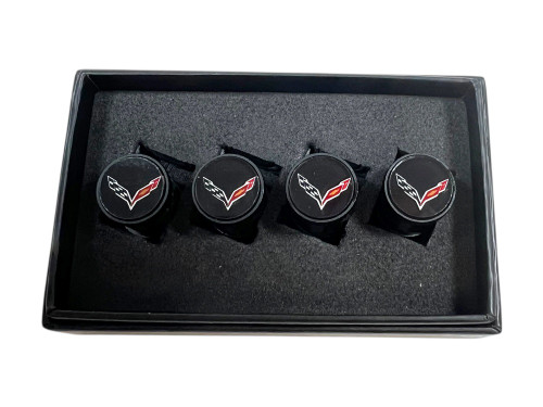 C7 Corvette Carbon Fiber Valve Stem Caps