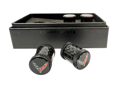 C8 Corvette Carbon Fiber Valve Stem Caps (out of box)