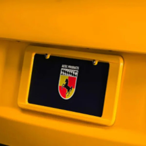 C6 Corvette Color Match License Plate Frames - (yellow, on car)