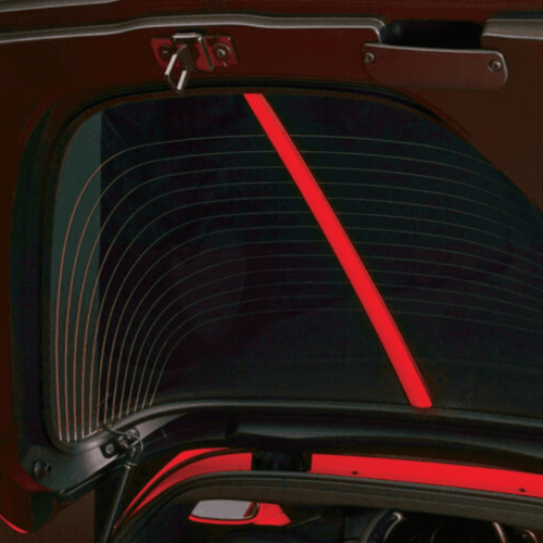 C6 Corvette Color Match Split Window Trim (on Red Car - inside)