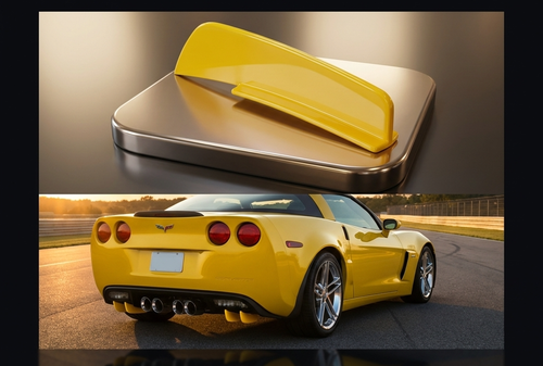 C6 Corvette Color Match Rear Aero Diffusers - (Yellow)