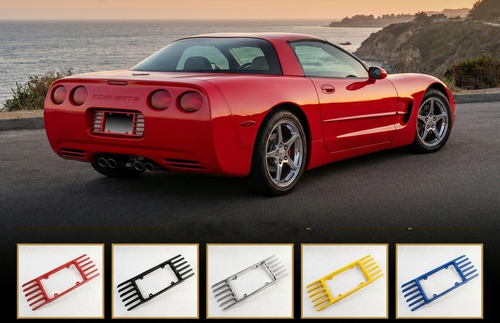 C5 Corvette Color Match Rear Phantom License Plate Frame - sample of five colors
