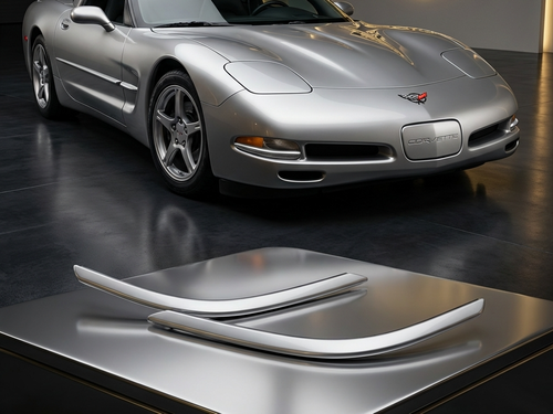 C5 Corvette Color Match Front Turn Signal Grills - Silver in Showroom