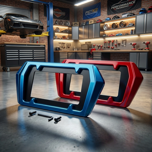 C8 Corvette Color Match Splash Guards - Blue and Red samples