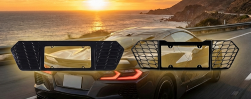 C8 Corvette Open (Honeycomb) or Closed Full Blackout (Louver) License Plate Frames