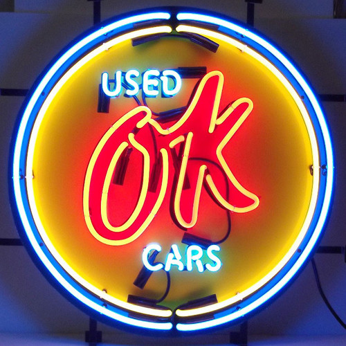 OK Used Cars Neon Sign