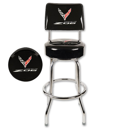 C8 Corvette Color-Matched Counter, Bar Stool with Back Support