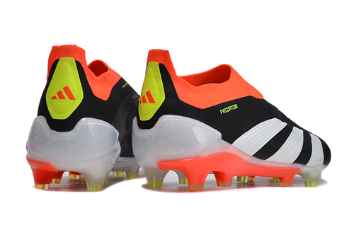 adidas Predator Elite FG Laceless - Black/Solar Red/White