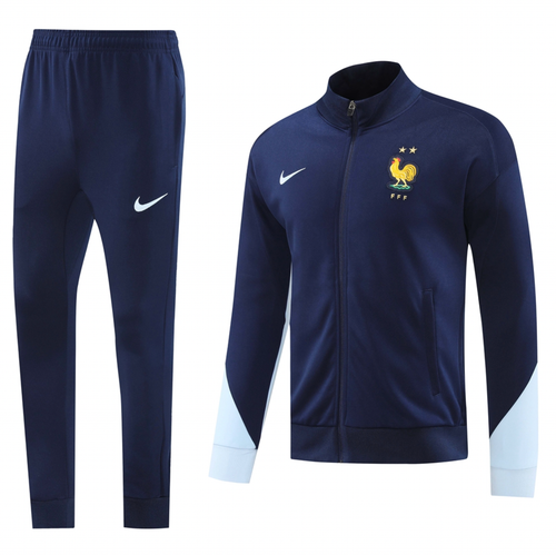 France 2024 Men's Navy Long Zip Jacket