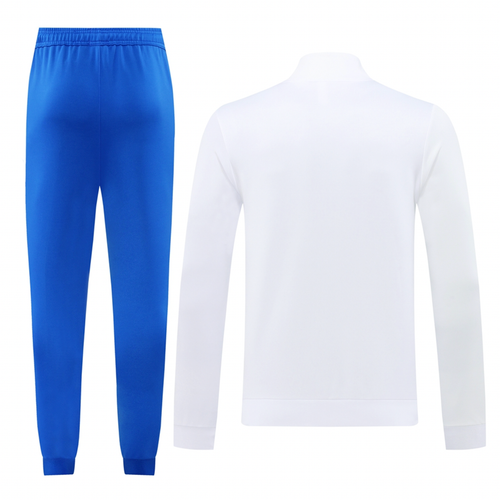 Real Madrid 24/25 Men's White Long Zip Jacket