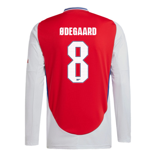 ØDEGAARD #8 Arsenal 24/25 Men's Home Long Sleeve Shirt - Arsenal Font