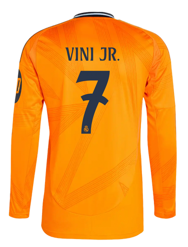 VINI JR #7 Real Madrid 24/25 Men's Away Long Sleeve Shirt