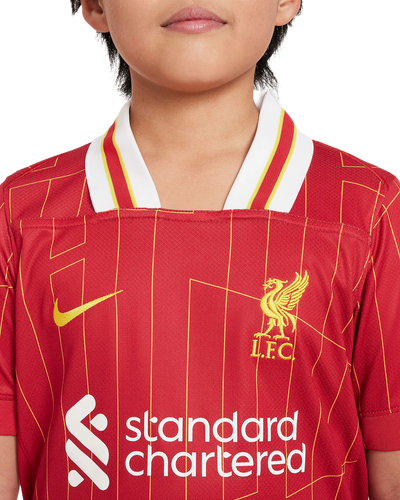 M.SALAH #11 Liverpool 24/25 Kid's Home Shirt and Shorts - PL Font