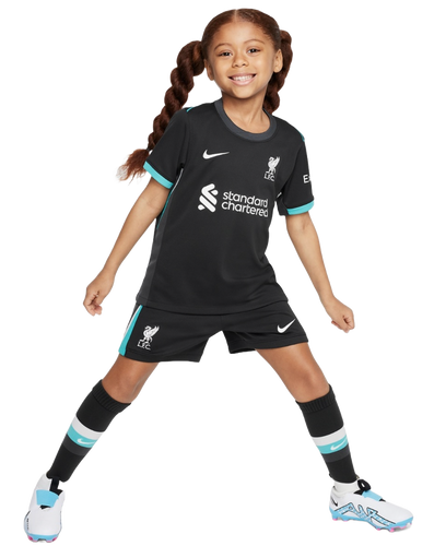 M.SALAH #11 Liverpool 24/25 Kid's Away Shirt and Shorts - PL Font