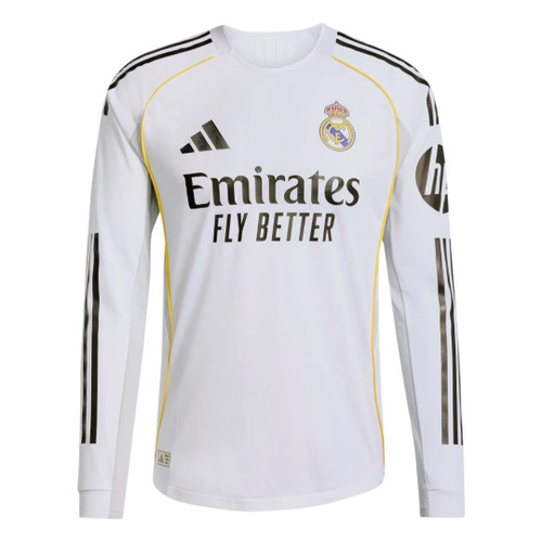 MBAPPÉ #10 Real Madrid 25/26 Authentic Men's Home Long Sleeve Shirt