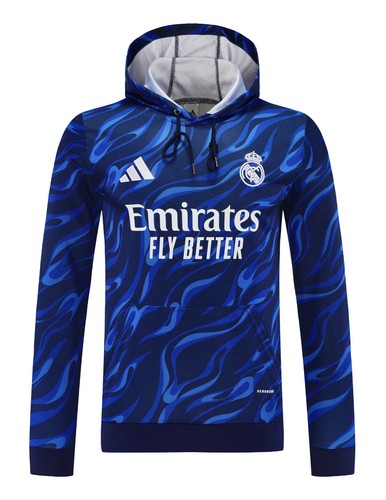 Real Madrid 25/26 Men's Blue Pre-Match Hoodie Tracksuit