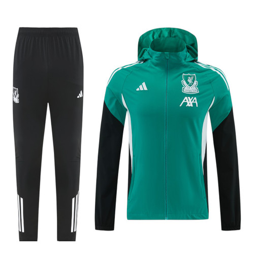 Liverpool 25/26 Men's Green Long Zip Windbreaker