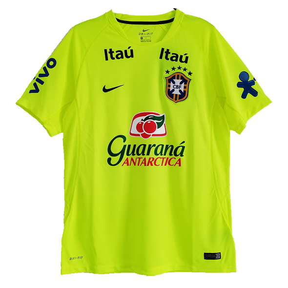 Brazil 21/22 Men's Yellow Pre-Match Retro Shirt