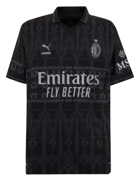 AC Milan X Pleasures 23/24 Authentic Men's Dark Shirt