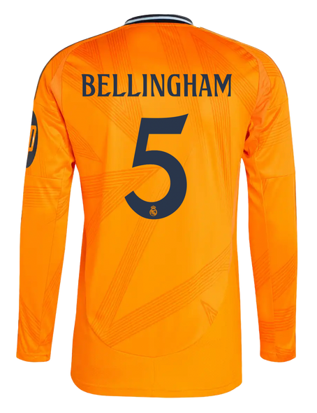 BELLINGHAM #5 Real Madrid 24/25 Men's Away Long Sleeve Shirt