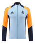 Real Madrid 24/25 Men's Light Blue Long Zip Jacket