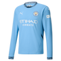 HAALAND #9 Manchester City 24/25 Men's Home Long Sleeve Shirt - PL Font