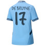 DE BRUYNE #17 Manchester City 24/25 Women's Home Shirt - Man City Font