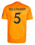 BELLINGHAM #5 Real Madrid 24/25 Authentic Men's Away Shirt