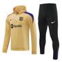 Barcelona 24/25 Men's Beige Hoodie Tracksuit