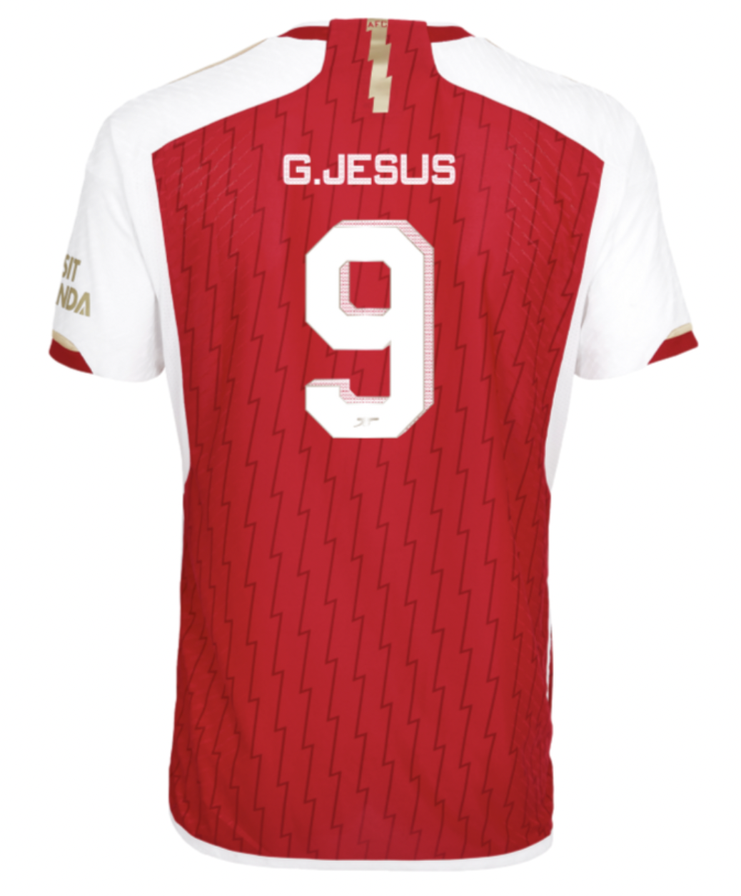 G. JESUS #9 Arsenal 23/24 Authentic Men's Home Shirt - Arsenal Font