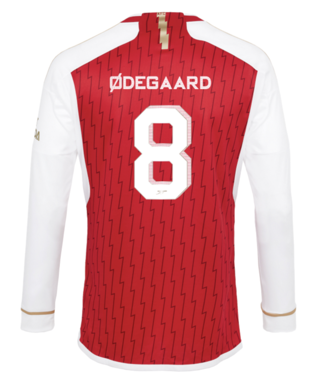 ØDEGAARD #8 Arsenal 23/24 Men's Home Long Sleeve Shirt - Arsenal Font