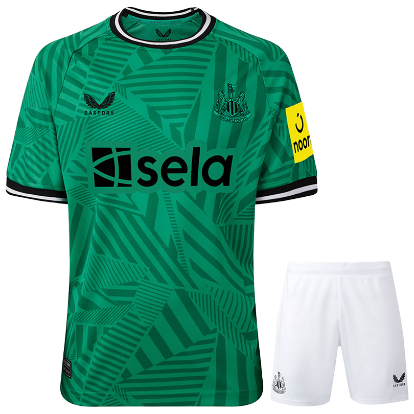 Newcastle United 23/24 Kid's Away Shirt and Shorts