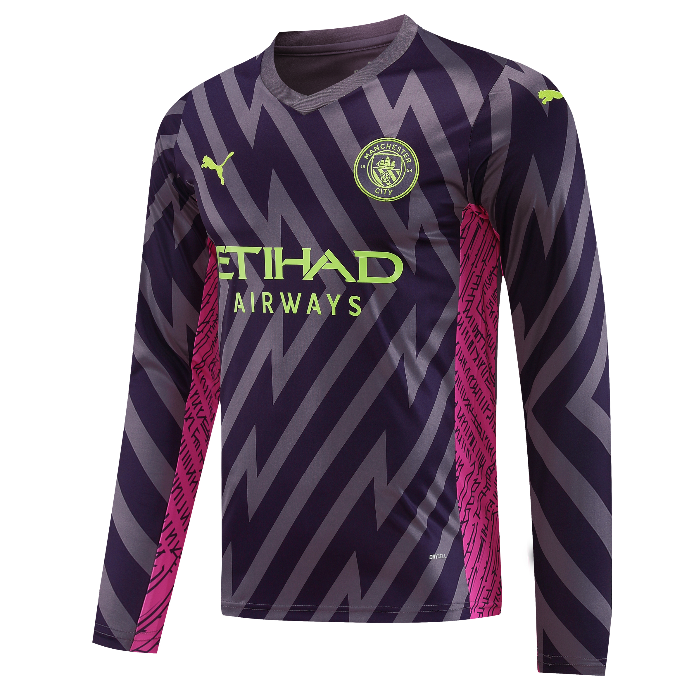 Manchester City 23/24 Men's Purple Goalkeeper Long Sleeve Shirt