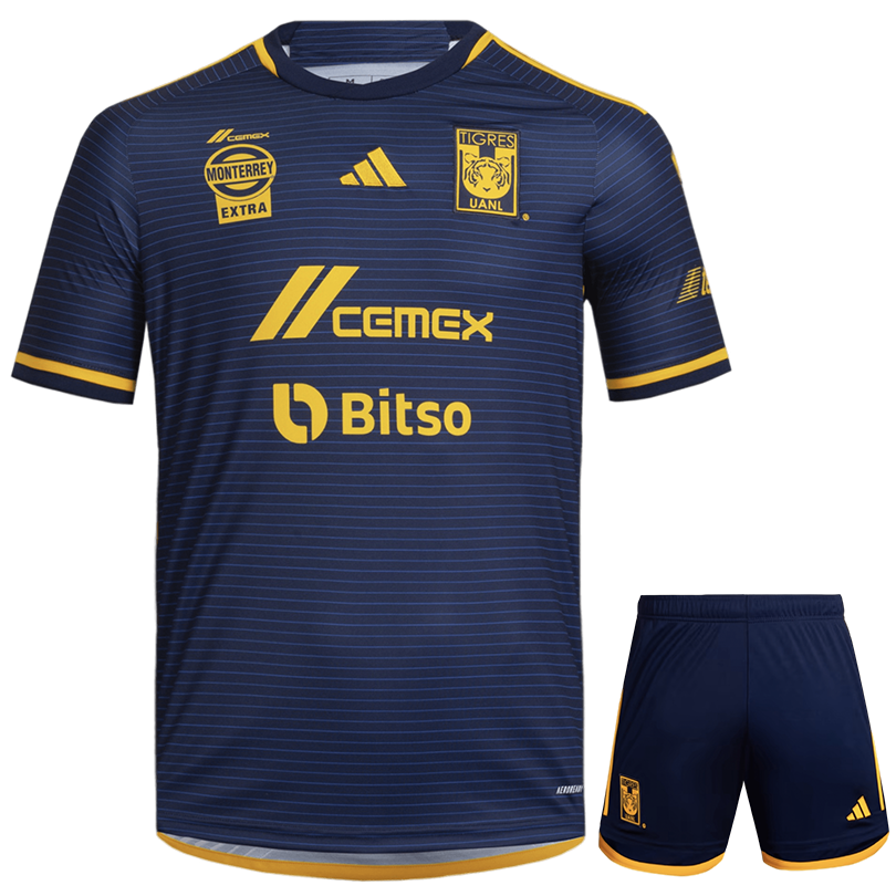 Tigres UANL 23/24 Kid's Away Shirt and Shorts