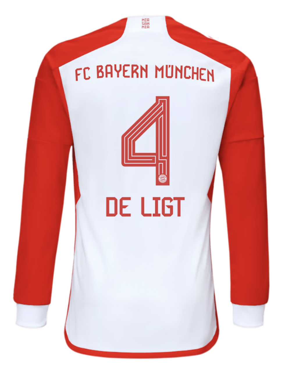 DE LIGT #4 Bayern Munich 23/24 Men's Home Long Sleeve Shirt