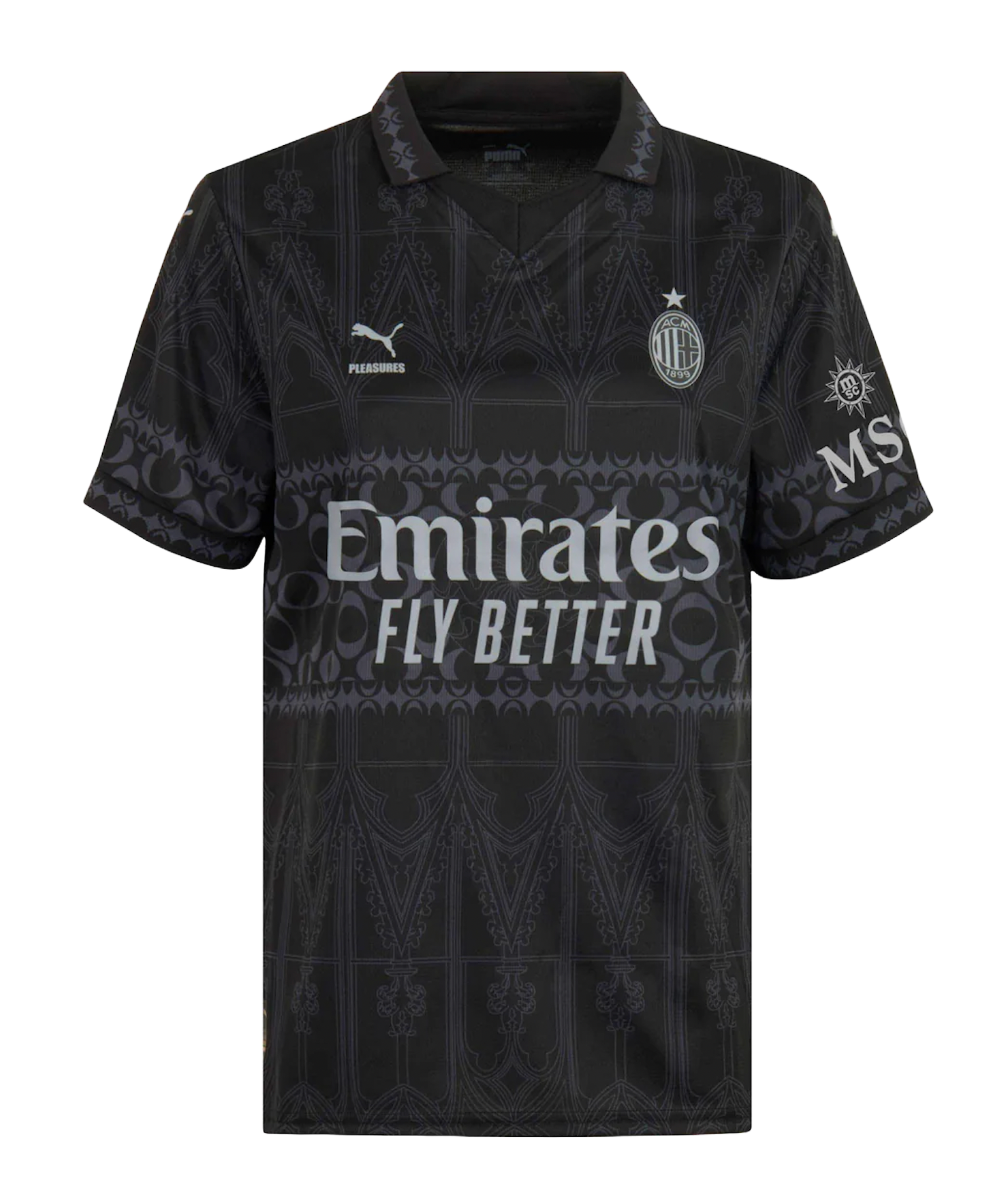 AC Milan X Pleasures 23/24 Women's Dark Shirt