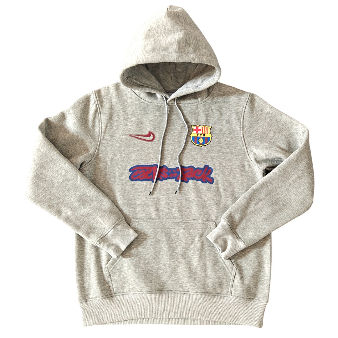 Barcelona x Travis Scott 24/25 Men's Gray Hoodie