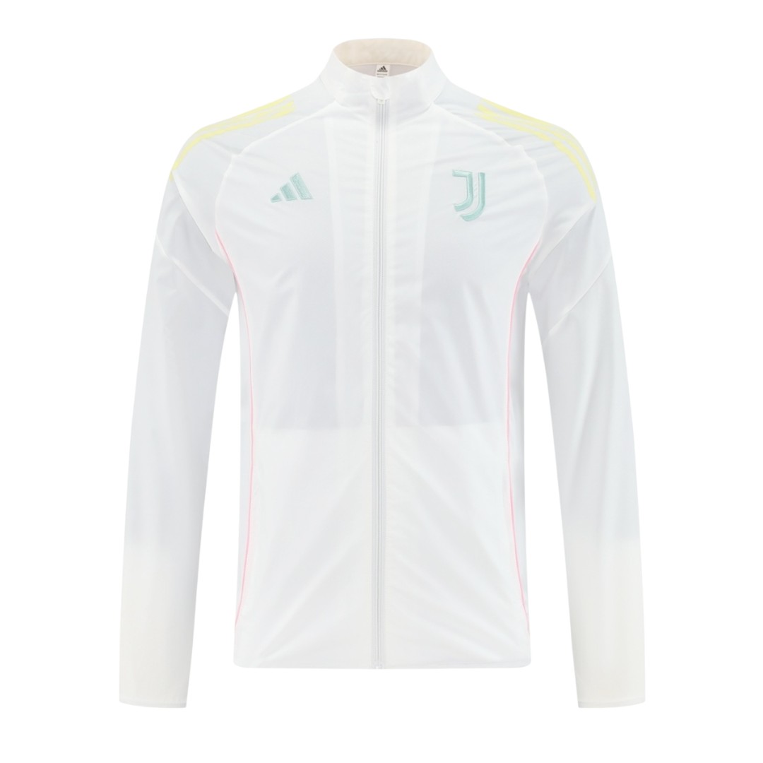 Juventus 25/26 Men's White Long Zip Windbreaker
