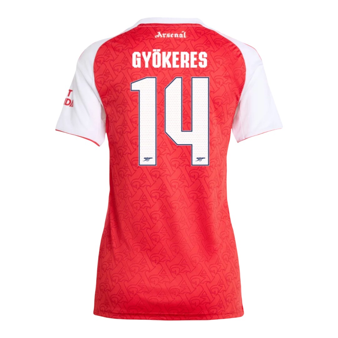 GYÖKERES #14 Arsenal 25/26 Women's Home Shirt - Arsenal Font