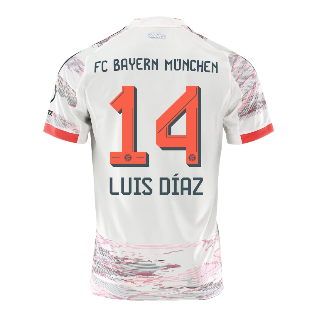 LUIS DÍAZ #14 Bayern Munich 25/26 Stadium Men's Away Shirt