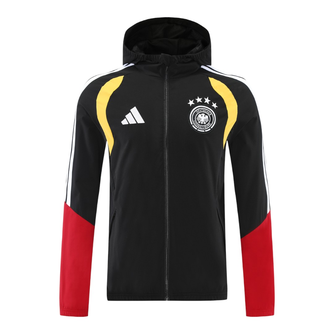 Germany 2026 Men's Black Long Zip Windbreaker
