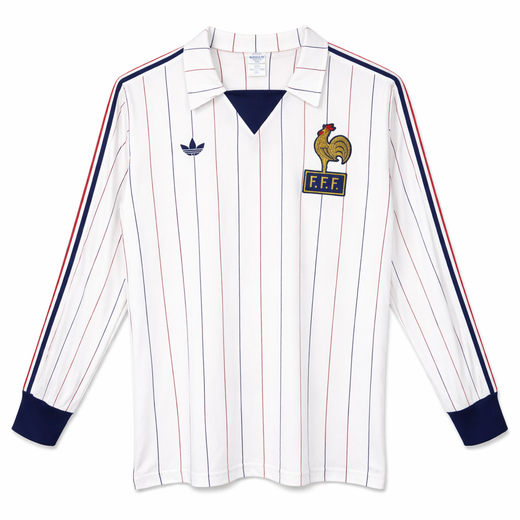 France 1980/82 Men's Away Retro Long Sleeve Shirt