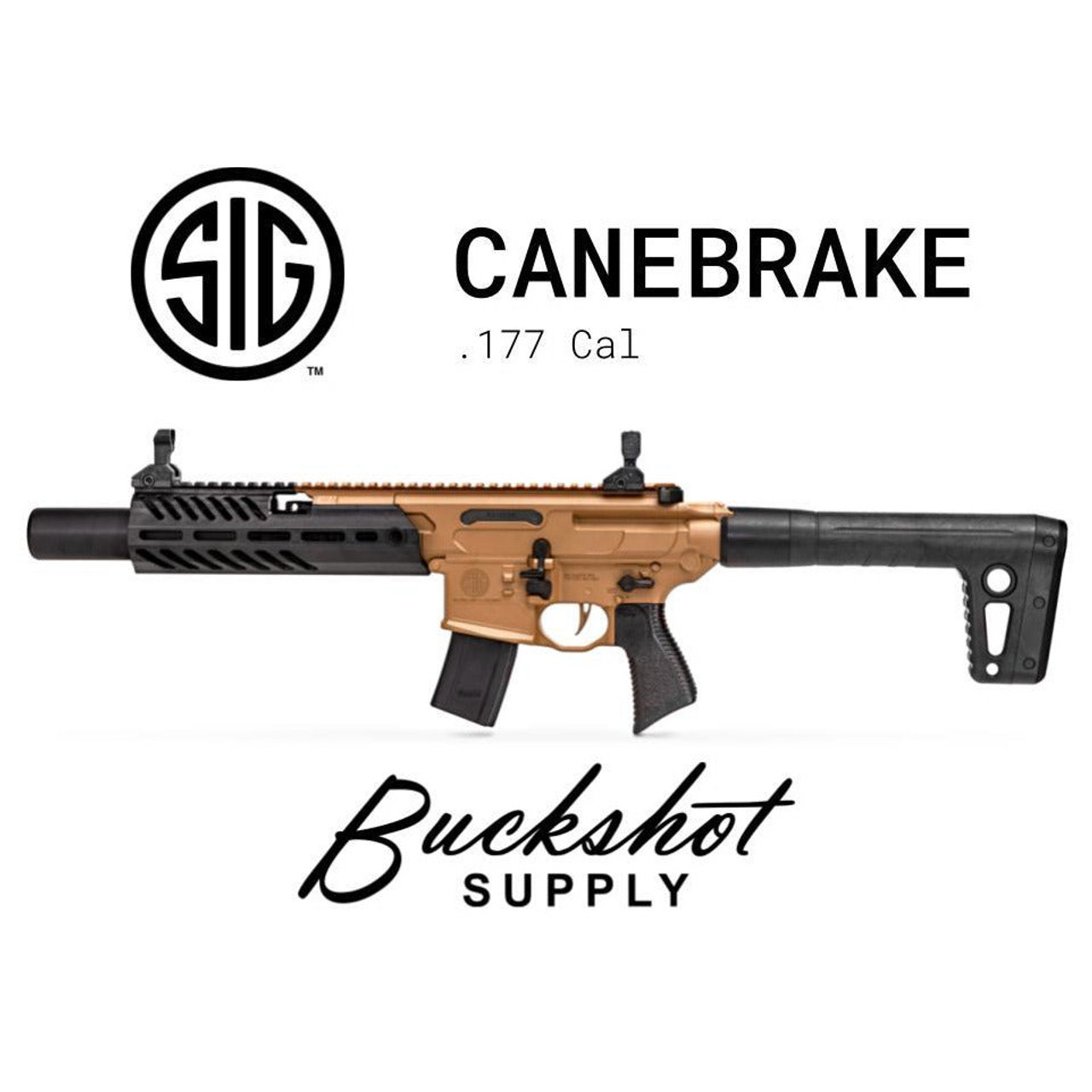SIG Sauer MCX Rattler CANEBRAKE CO2 Air Rifle/.177/Flip-Up