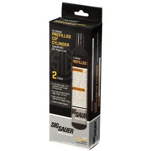 SIG SAUER Pre-filled CO2 Cartridges for ASP20 (90 Gram, 2 Pack) - Buckshot Supply