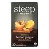 Steep By Bigelow Organic Herbal Tea - Lemon Ginger - Case Of 6 - 20 Bags