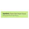 Spicely Organics - Organic Peppercorn - Black Ground - Case Of 6 - 0.45 Oz.